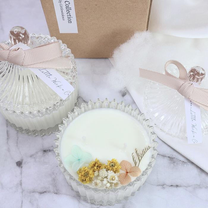 Crystal Jar Premium Scented Candle / Lilin Aromaterapi Souvenir Wedding / Hampers Kado Lilin / Lilin