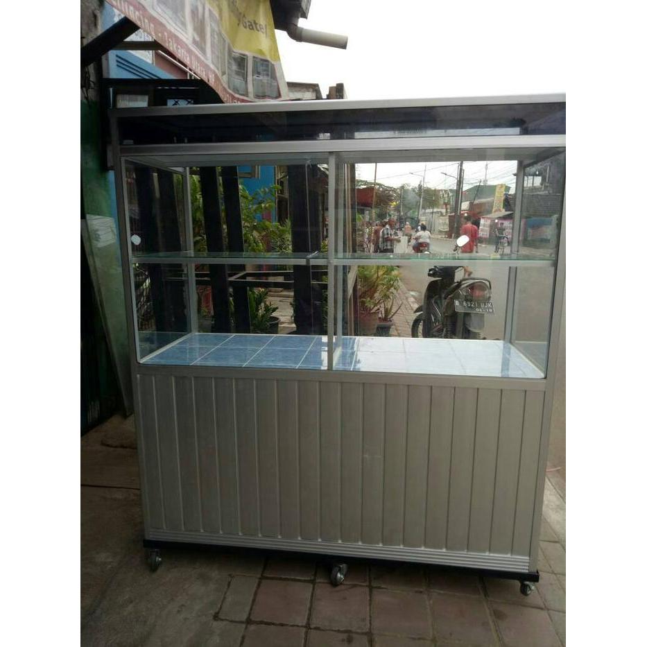 gerobak pasang, gerobak alumunium, gerobak serbaguna, gerobak jus,ykk