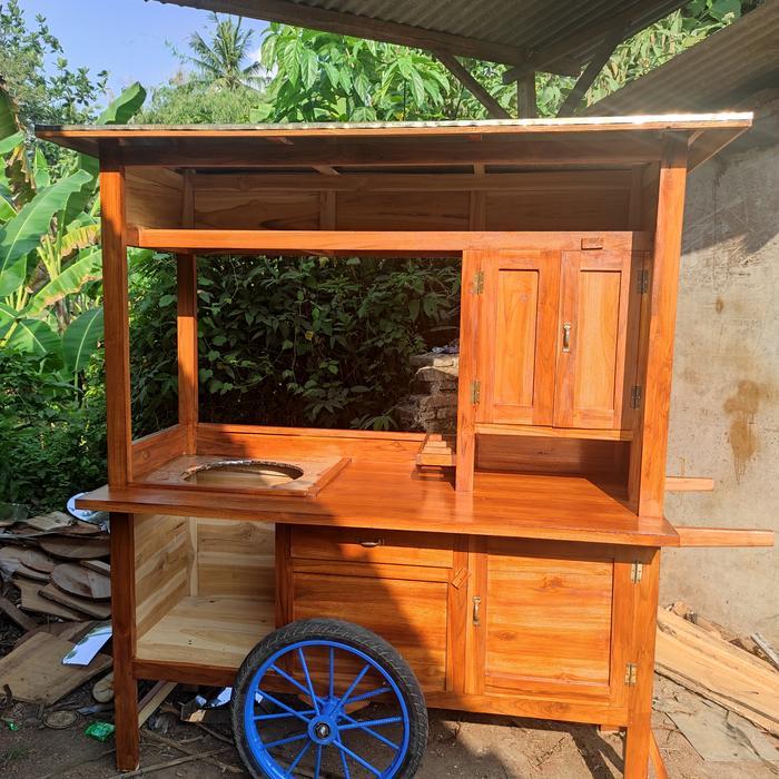 Gerobak mie ayam jati plitur roda