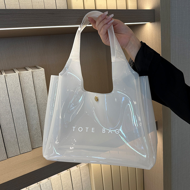 PVC Plastic Transparent Bag Small Tote Bag for Women Jelly Bags Purse and Handbags Mother Kids Bag
