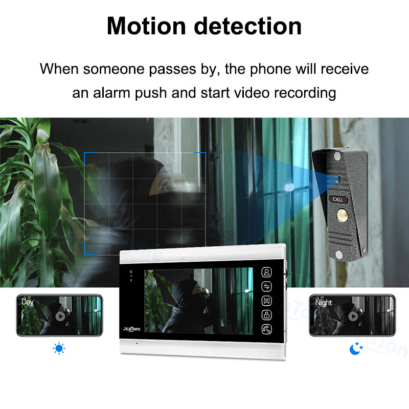 . Jeatone Interkom Video 1080P Wifi Interkom Dalam Ruangan Multibahasa -