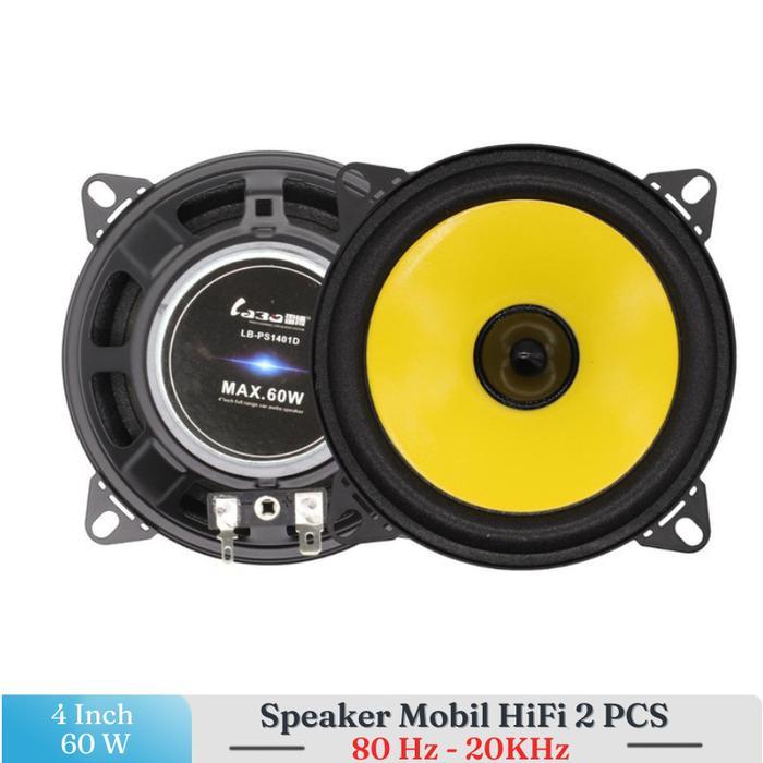 2PCS Speaker Subwoofer Pintu Mobil 4 Inch 4"