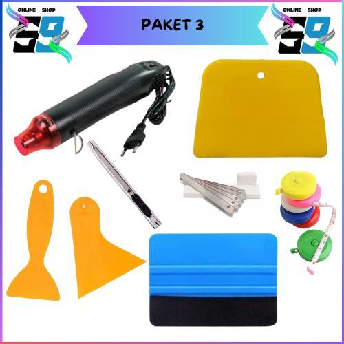 ayunansto213 PAKET LENGKAP Mini Heat Gun Hot Air Vinyl 220V 300W Mesin Pemanas Blower Uap Panas Alat