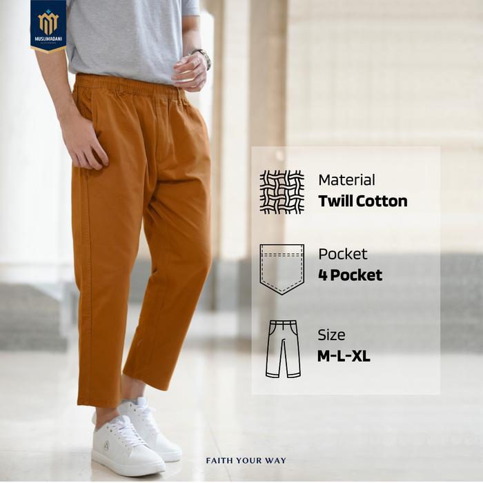 Muslimadani Celana Sirwal Shafwan Celana Casual Dewasa Celana Sunnah Laa Isbal Ankle Pants Tbk