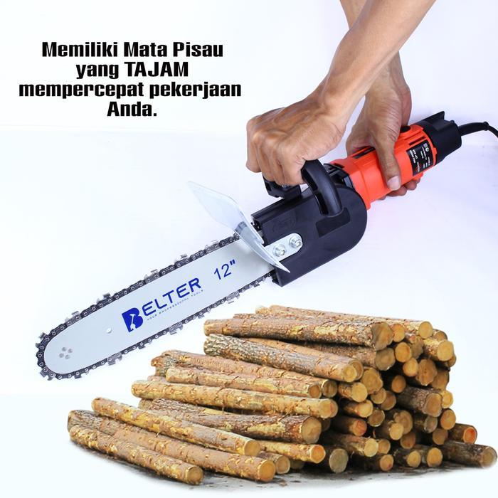 BELTER MESIN CHAINSAW MINI ELEKTRIK 12 INCH PISAU GERGAJI TANGAN ELEKTRIK BELTER/YONGKANG TITANIUM