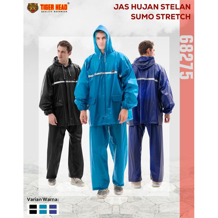Setelan Jas hujan / Jas Hujan Tiger Head sumo 6XL / Jas Hujan jumbo / Jas Hujan Pria - 68275