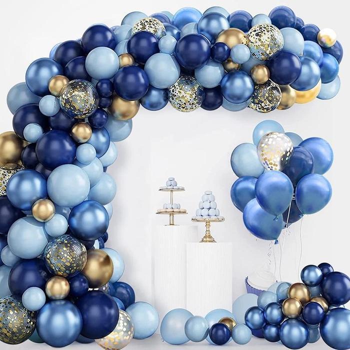 Balon Biru Balon Ulang Tahun Dekorasi Dekorasi Ulang Tahun Anak Laki Laki Balon Latex Metalik