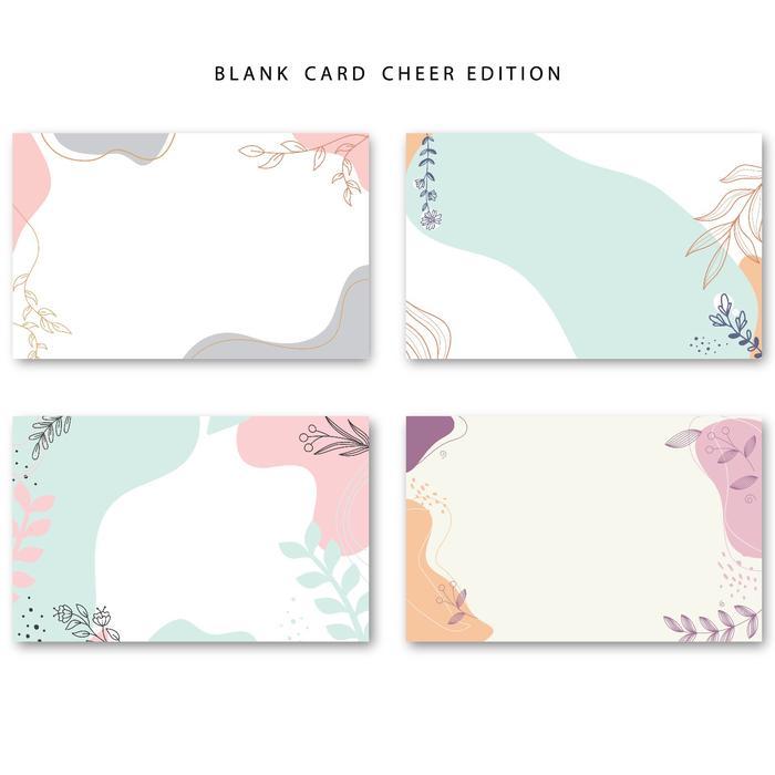 Kartu Ucapan Kosong Blank Card Greeting Cards Hang Tag Memphis Flower