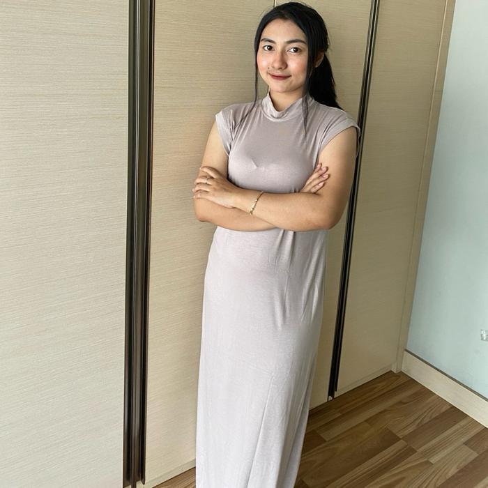 DresQuu- Inner Dress Span Tanpa Lengan/ Inner Gamis Tanpa Lengan/Inner Jersey Wanita