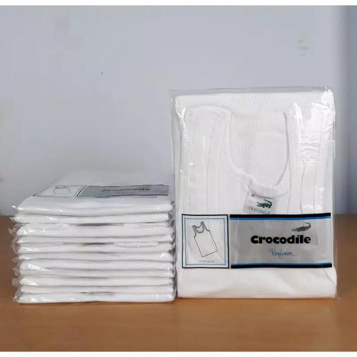 READY CROCODILE Singlet Kaos dalam Pria Classic 801V SALUR-PUTIH G00D QU4LITY