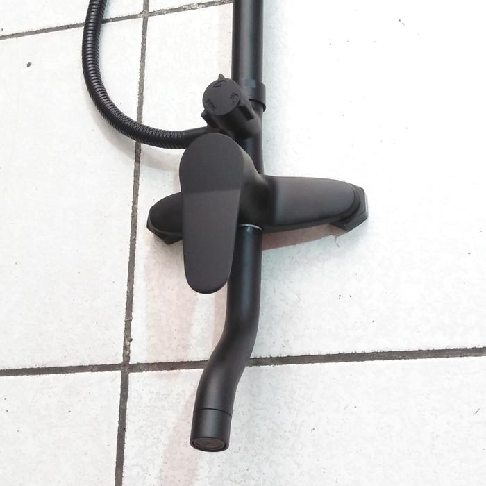 ID KRAN SHOWER SET WARNA HITAM AIR PANAS DINGIN