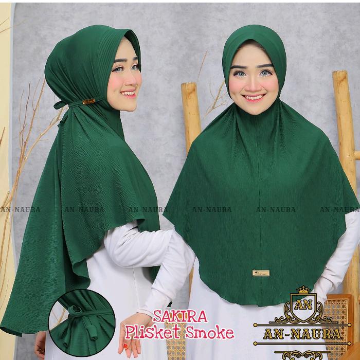 Sakira Jilbab Jumbo Jersey Plisket Smoke