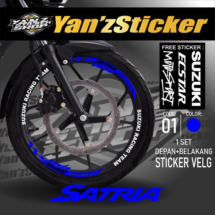 Aksesoris Stiker Cutting Sticker List Velg Motor Suzuki Satria Fu 150 Lis Pelek Velk Variasi Set