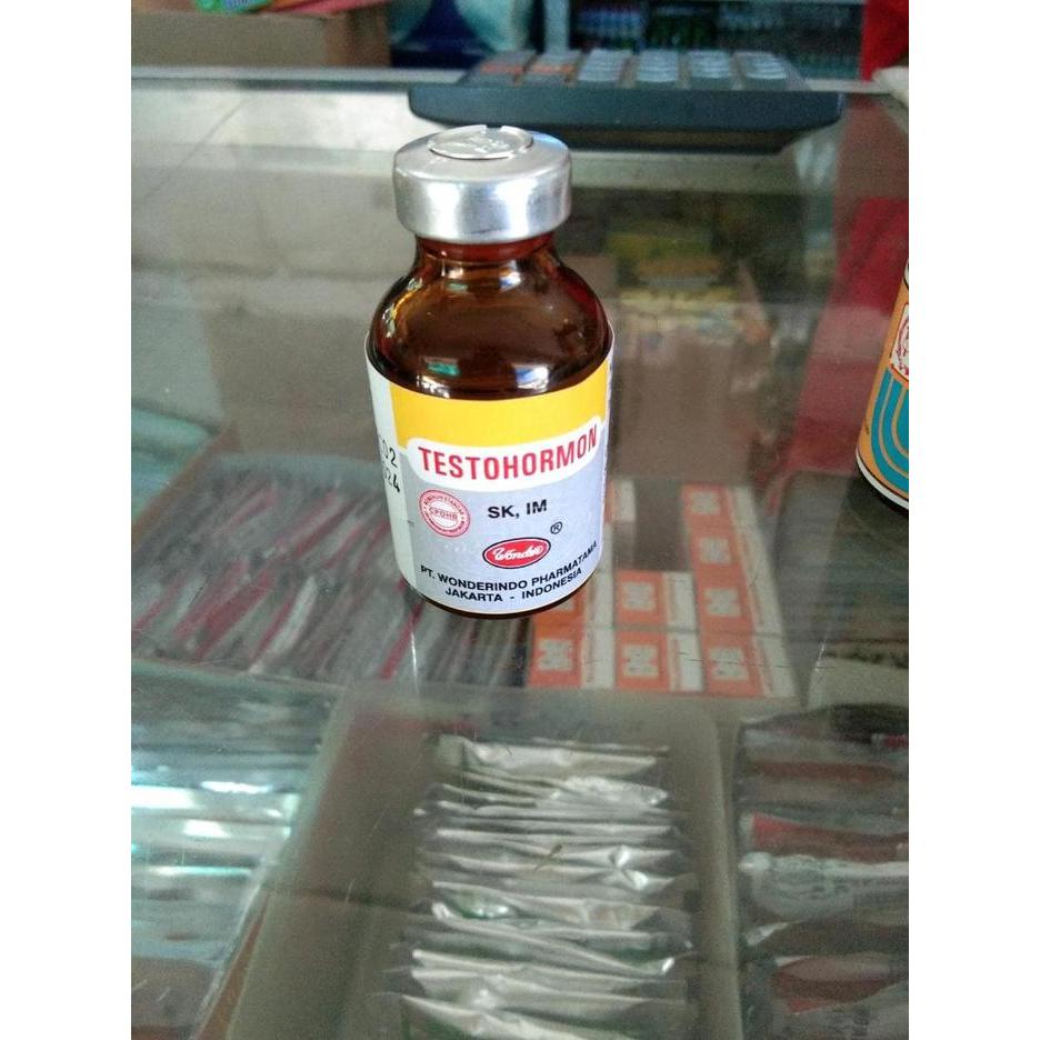 TESTOHORMON 20 ML DAN ALAT SUNTIK - INJEKSI HORMON BIRAHI HEWAN JANTAN