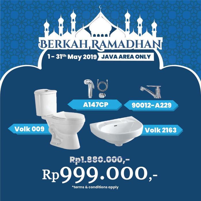 PROMO RAMADHAN VOLK KLOSET WASTAFEL BONUS JET WASHER DAM KRAN
