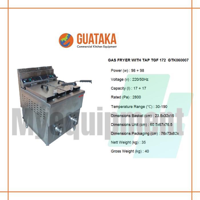 GTK060007 DEEP FRYER 2 TANK 17 LITER 172 GUATAKA GTK060007