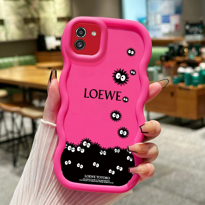 Casing Untuk Samsung A03 A03s A02s M02s F02s Case Casing Anime hitam batubara bola pola HP Cesing lu
