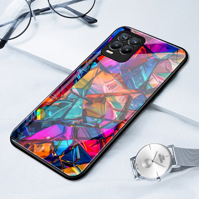 Casing Hp Untuk Realme 8 5G 8s 5G 8 Pro Case Casing pola permata Kasing HP Kesing keras kaca Silikon