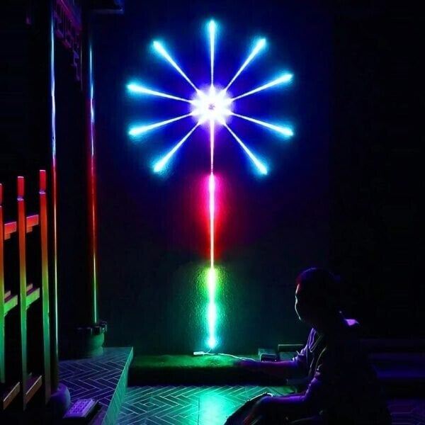 Fireworks LED Strip Light RGB Sound Control Symphony Firework Light Wedding Christmas Music Control