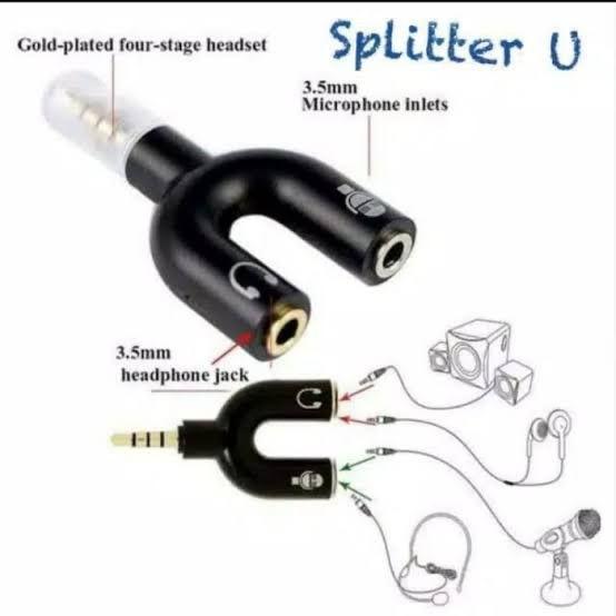 Mic Clip On Cable Microphone Youtuber Vlog 3.5mm Jack Mikrofon Kabel Smule Vlogger Spliter U Bando