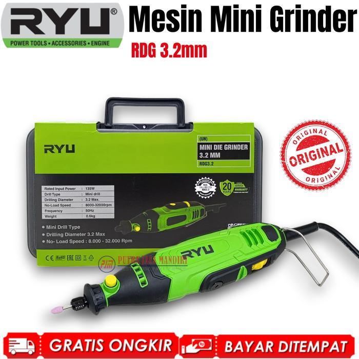 Ryu Gerinda Mini Grinder Alat Ukir Grafir Rdg 3.2 Mesin Gurinda Botol Bor Tuner Cuner Porting Set