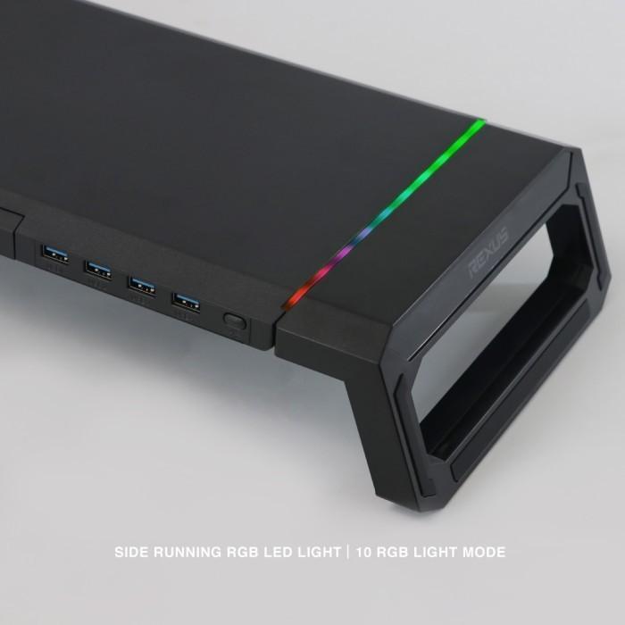Monitor Stand Rexus Trant Fp03 Rgb Usb 3.0 Monitor Stand Rgb Pasti Ori