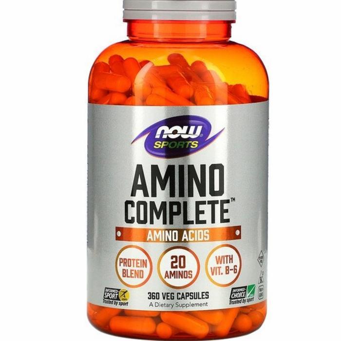 NOW Amino Complete 360 Veg Capsules Suplemen Asam Amino Lengkap & Vegan untuk Meningkatkan Masa Otot