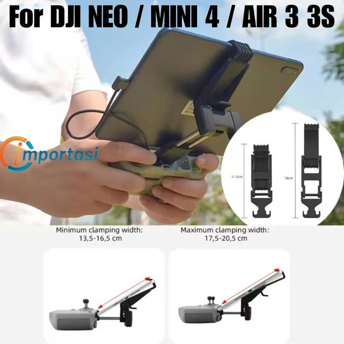 Ada Stok Remote Holder Tablet Ipad for DJI NEO Mini 4 4K PRO Air 3 3S 2 2S Mavic 3