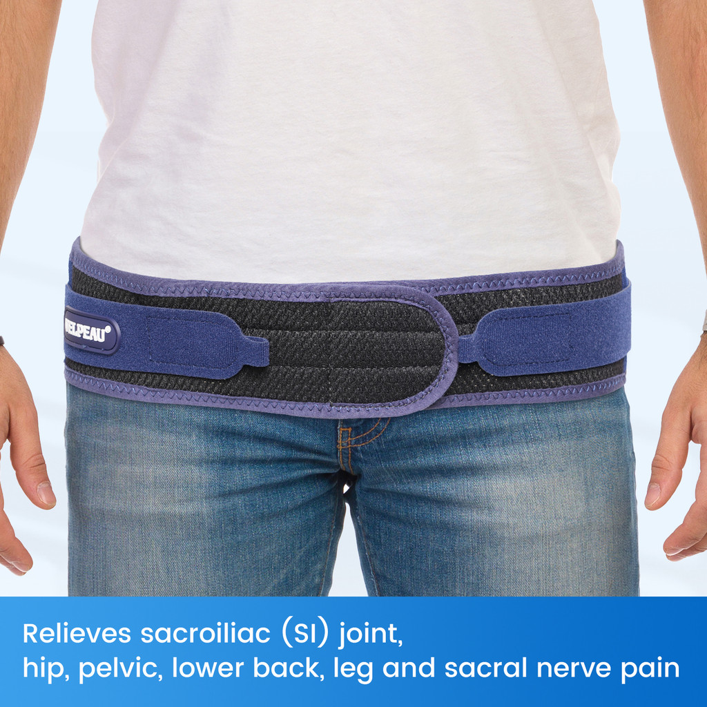 VELPEAU Sacroiliac Si Joint Hip Belt for Men Women, Adjustable Pelvis Support Belt for Sciatica,