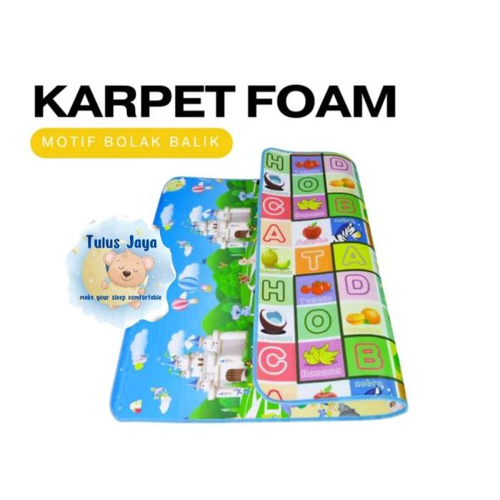 Ada Stok Karpet Jumbo FOAM PE Tebal 6mm Karpet Foam Bolak Balik Karakter Tikar Karpet Busa Tebal