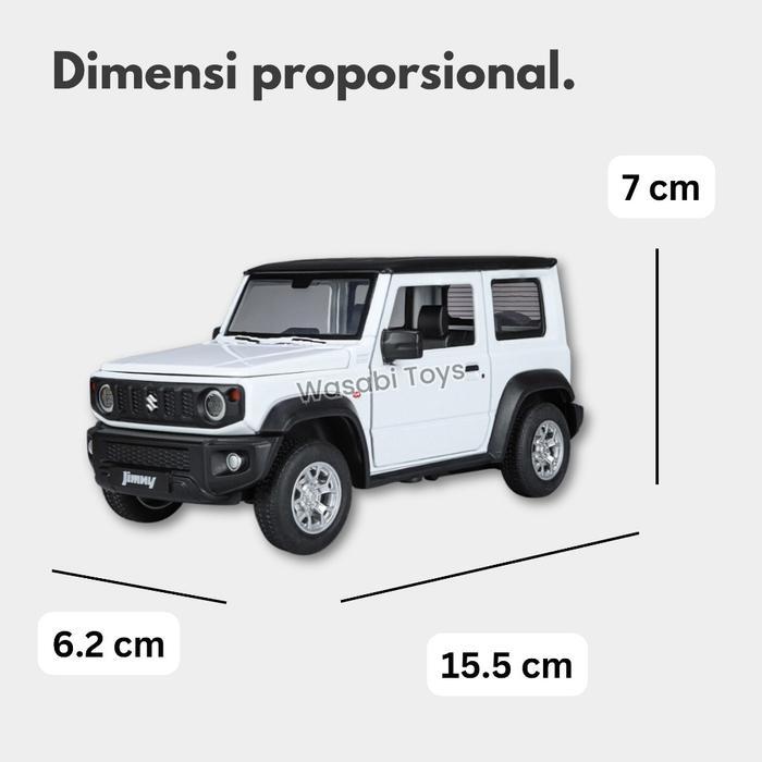 Miniatur Diecast 1:24 Suzuki Jimny Official Licensed Katana (Alas, Klakson, Suspensi, Buka Pintu)