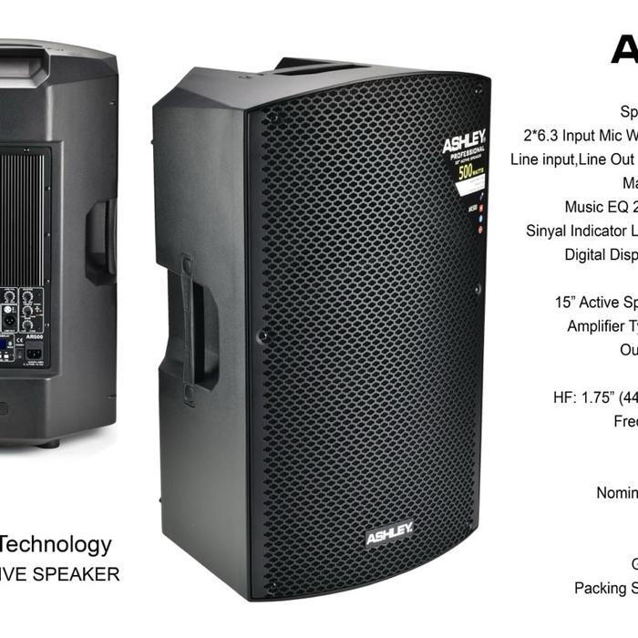 Ashley Speaker Aktif AR500 Series Original dengan Input Mic Line dan Line Out serta Music EQ 2A Blue