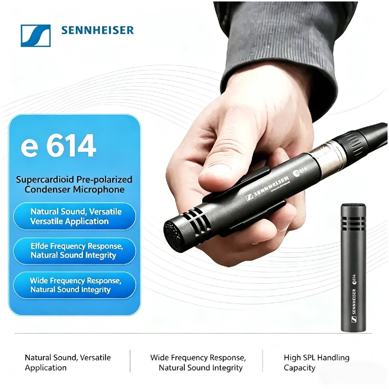 Sennheiser E614 Small Diaphragm Supercardioid Condenser Microphone High SPL Drum Overhead Mic