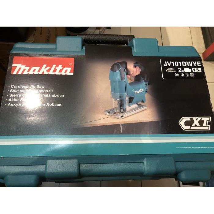 sintayanistore12 MESIN JIGSAW CORDLESS MAKITA/ MAKITA JV101DWYE ( 12 Volt battery )