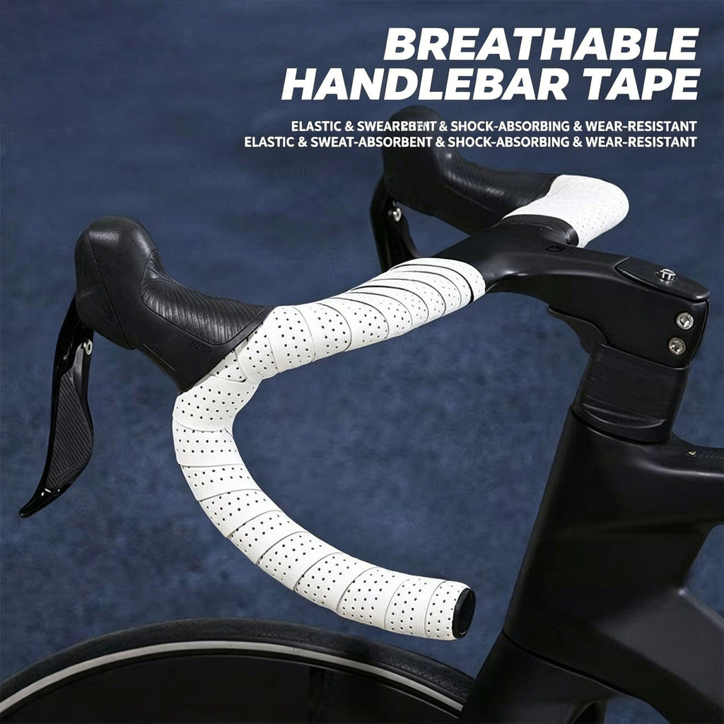 1Pair Road Bike Handlebar Tape Anti Slip Silicone Gel Handlebar Tape Shock Absorption Cycling Bar