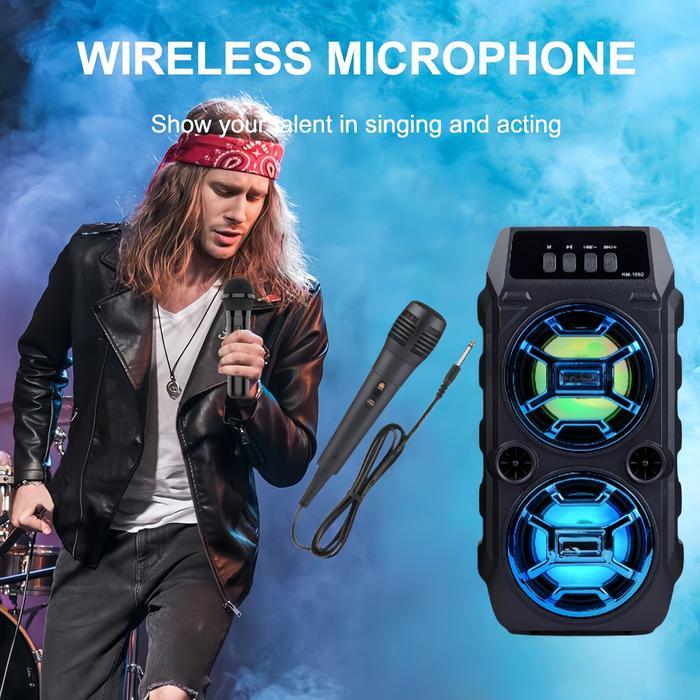 Robot - Speaker Bluetooth Karaoke Salon Portable Radio Fm Music Box Wireless
