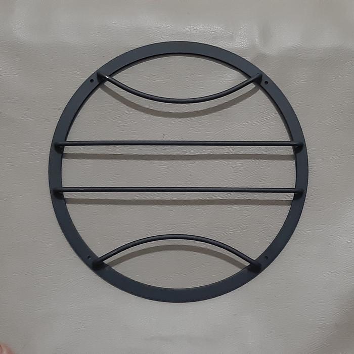 Grill Subwoofer 12 inch Hitam Jari 4 Lengkung Lurus Gril Tutup Ring Speaker 12inch Alumunium