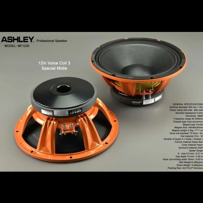 Speaker Komponen Ashley Mf1230 Mf 1230 12Inch