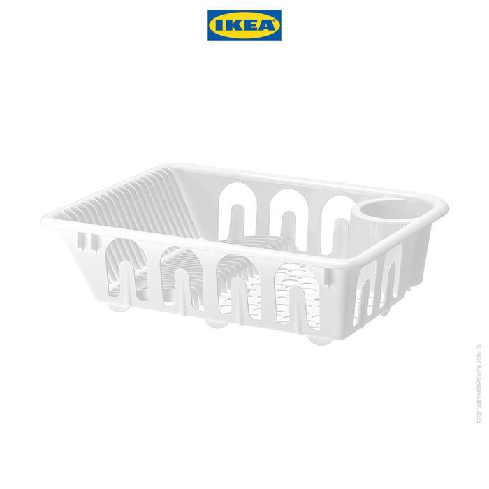 COD IKEA FLUNDRA Rak Pengering Piring Putih Minimalis Plastik