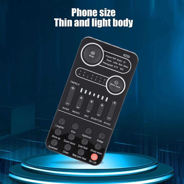 Portable Mixer Soundcard Voice Changer Sound Effect Live Portable Alat