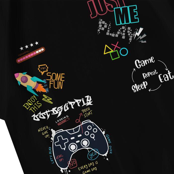 OOTDSUPPLY Oversized Tshirt Just Me Oversize Pria & Wanita OVZ036