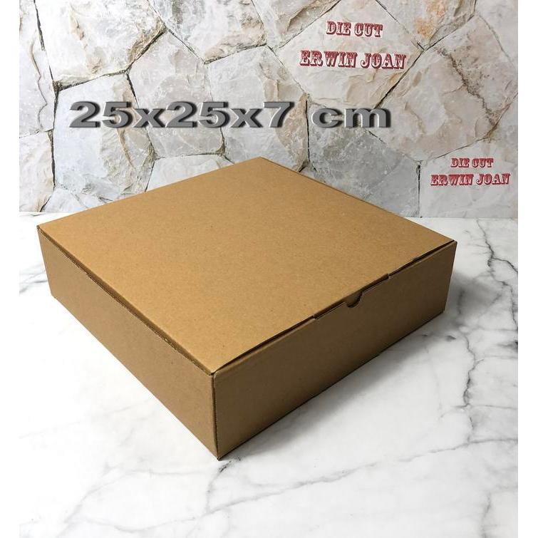 Kardus box 25x25x7 cm, karton kotak Die Cut