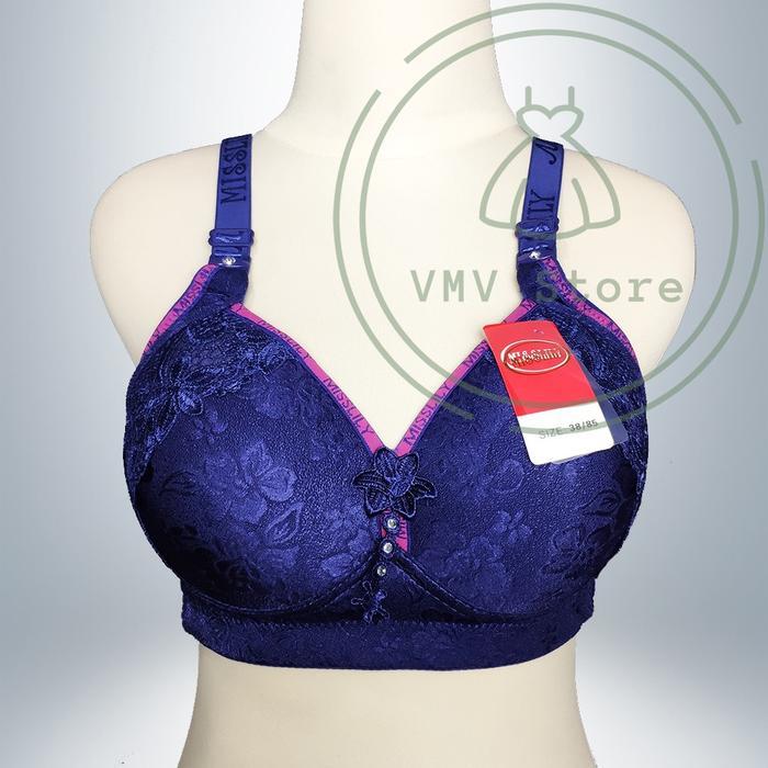 BH Jumbo L 109 Cup C Jumbo Besar Kait 3 Model Lace Embossed Sexy Cantik Miss Lily Bra Asli Siap