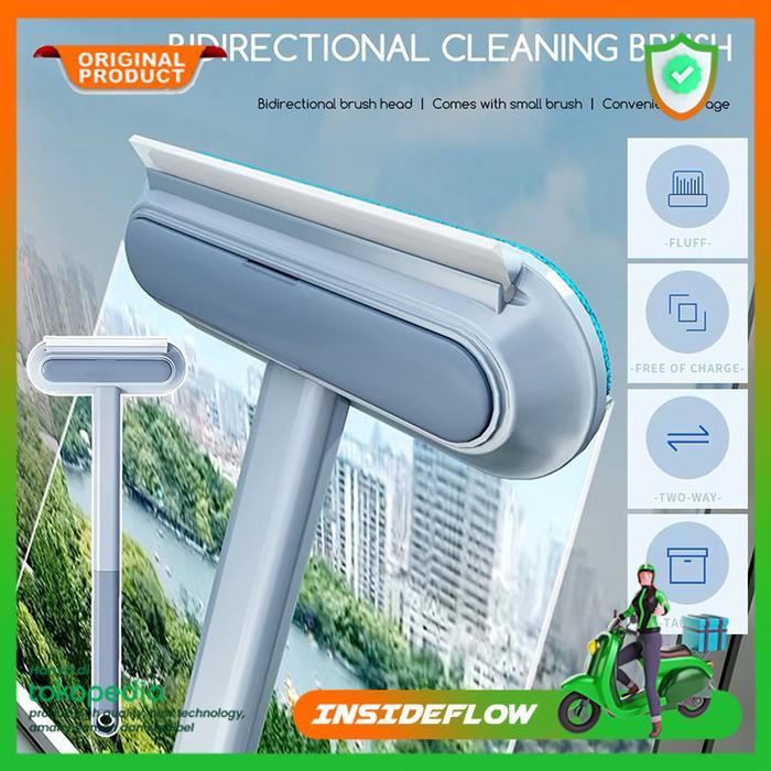 Window Screen Brush Alat Pel Mini Pembersih Kaca Jendela Tinggi Wiper Kaca Portable