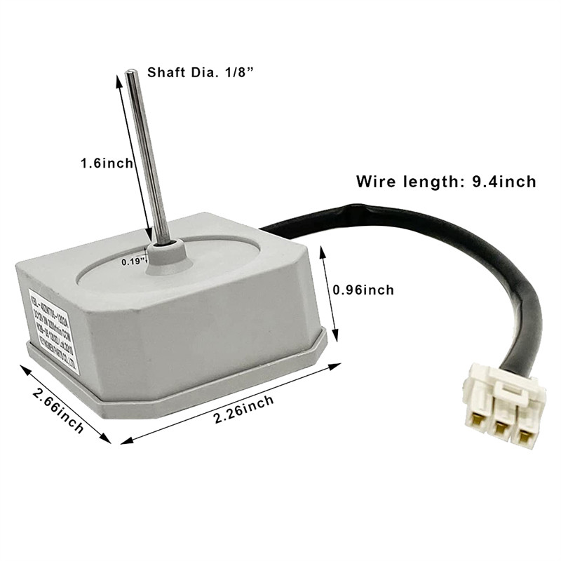 ABHU DC12V Refrigerator Fan Motor KBL-48ZWT05-1202A For Magic Chef, Frigidaire Fridge,TCL,Omar