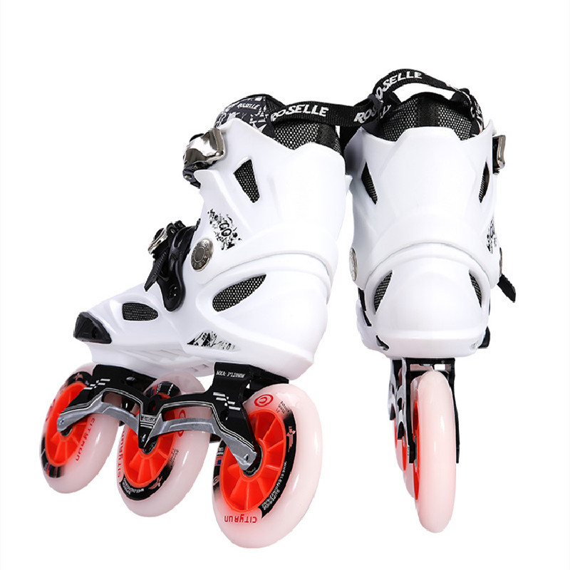 Speed Skates 3X110mm Original ROSELLE RX6 Inline Skate Shoes Street Speed Fight Race Big Wheel Fast