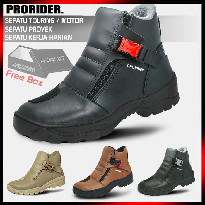 SEPATU TOURING / SEPATU MOTOR / SEPATU SAFETY Shoes Besi Pria