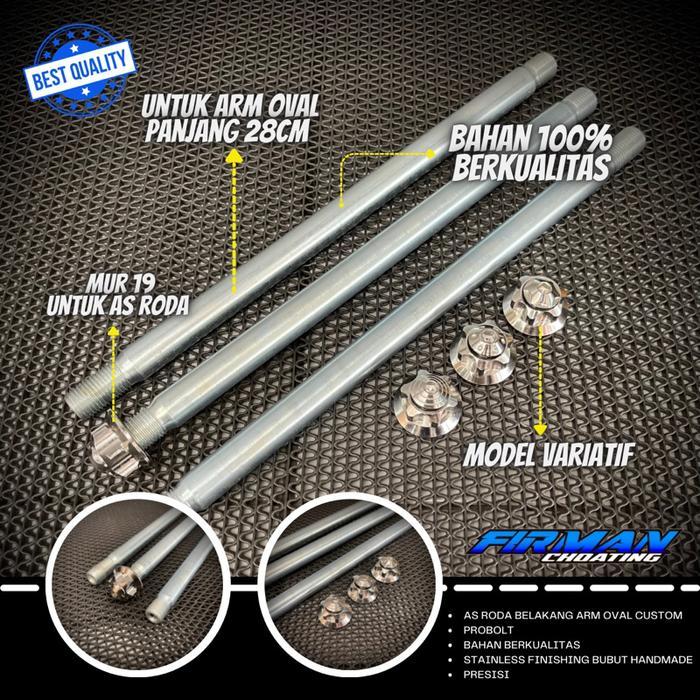 AS RODA BELAKANG ARM OVAL AITECH B-PRO RX KING CUSTOM PANJANG 28CM