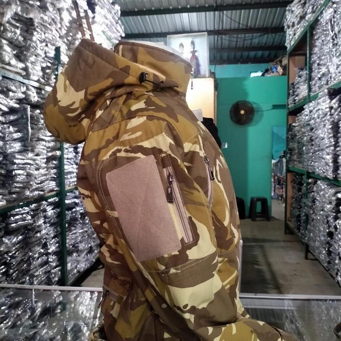 TNI model loreng Jaket Model Loreng Gurun untuk Aktivitas Outdoor Pria - M loreng gurun - M