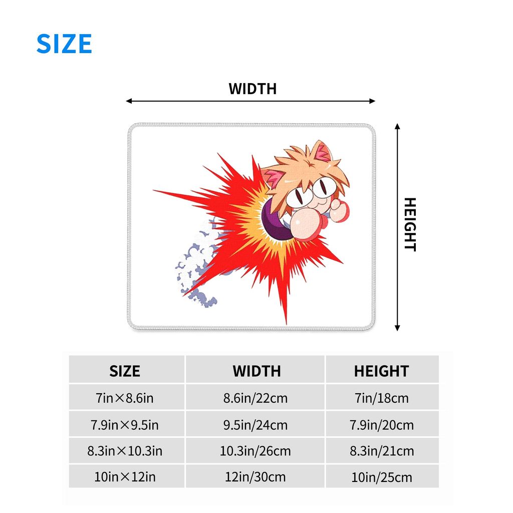 Neco Arc Game Cabinet Cartoon Mouse Pad Computer Keyboard Mouse Mat Gaming PC Laptop Desk Mat Office